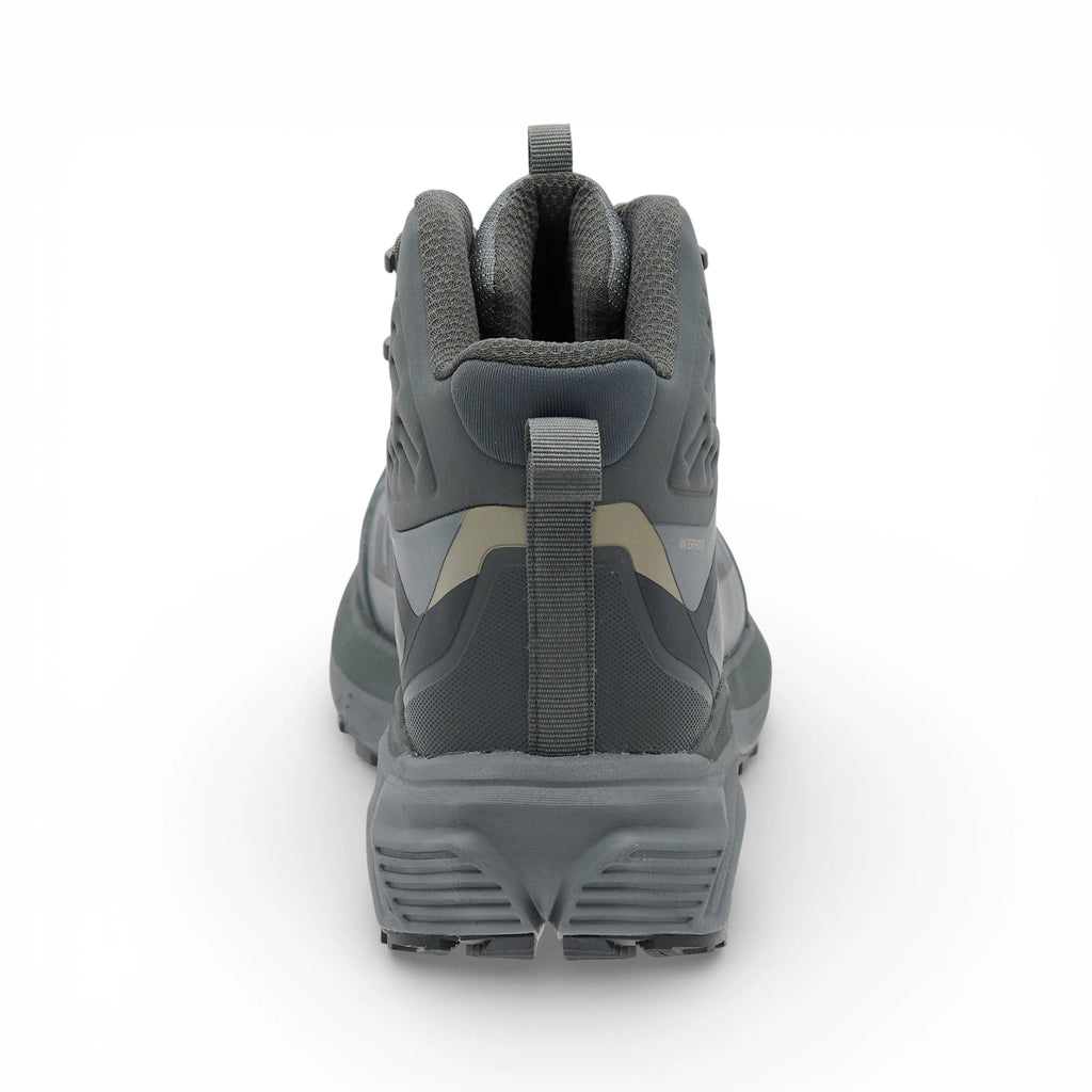 Gray high-top sneaker on a white background