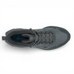 Gray hiking boot on a white background