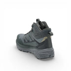 Gray hiking boot on a white background