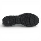 Black sole of a shoe with tread pattern on a white background