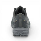 Gray hiking boot on a white background