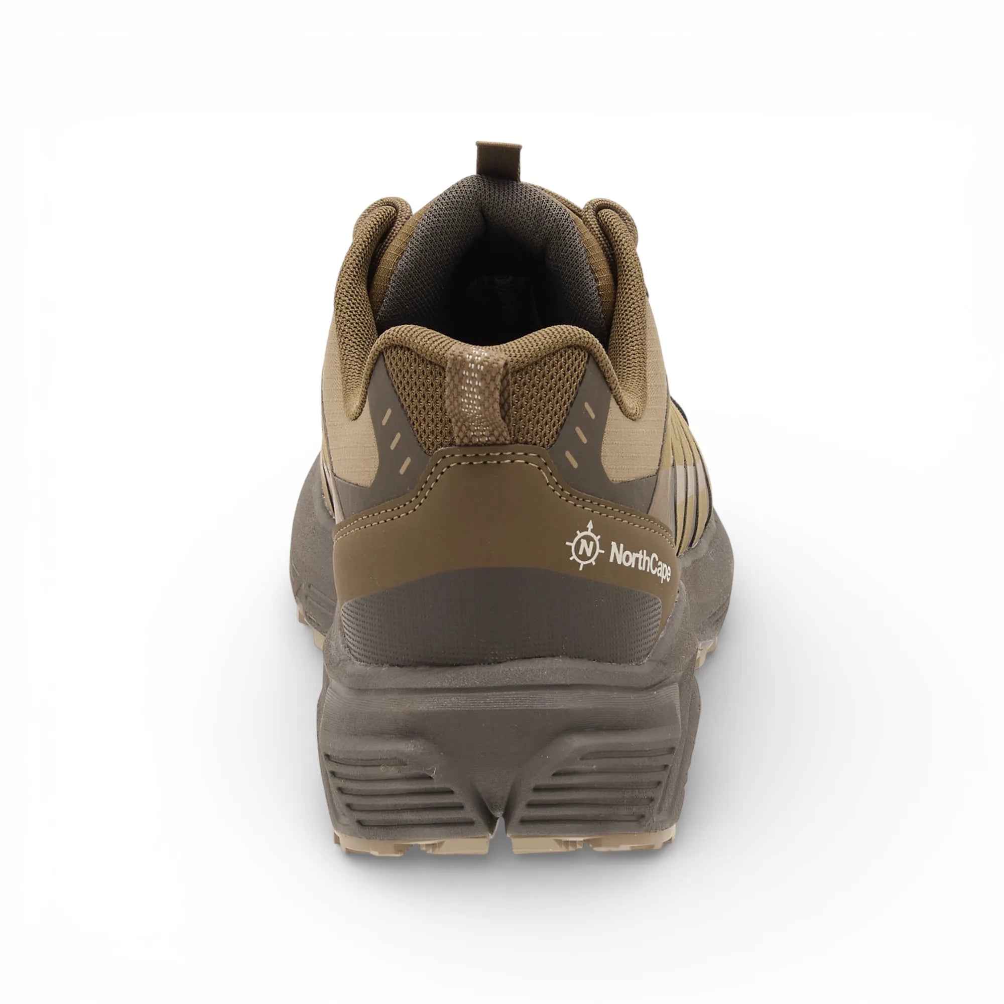 Brown hiking shoe with 'The North Face' logo on a white background