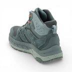 Gray hiking boot on a white background