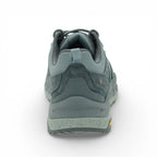 Green hiking shoe on a white background