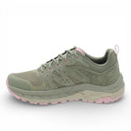 Green and pink sneaker on a white background