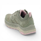 Green and pink sneaker on a white background