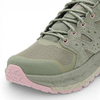 Green and pink sneaker on a white background