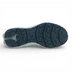 Sole of a shoe with tread pattern on a white background