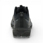 Black hiking shoe with visible brand logo on a white background