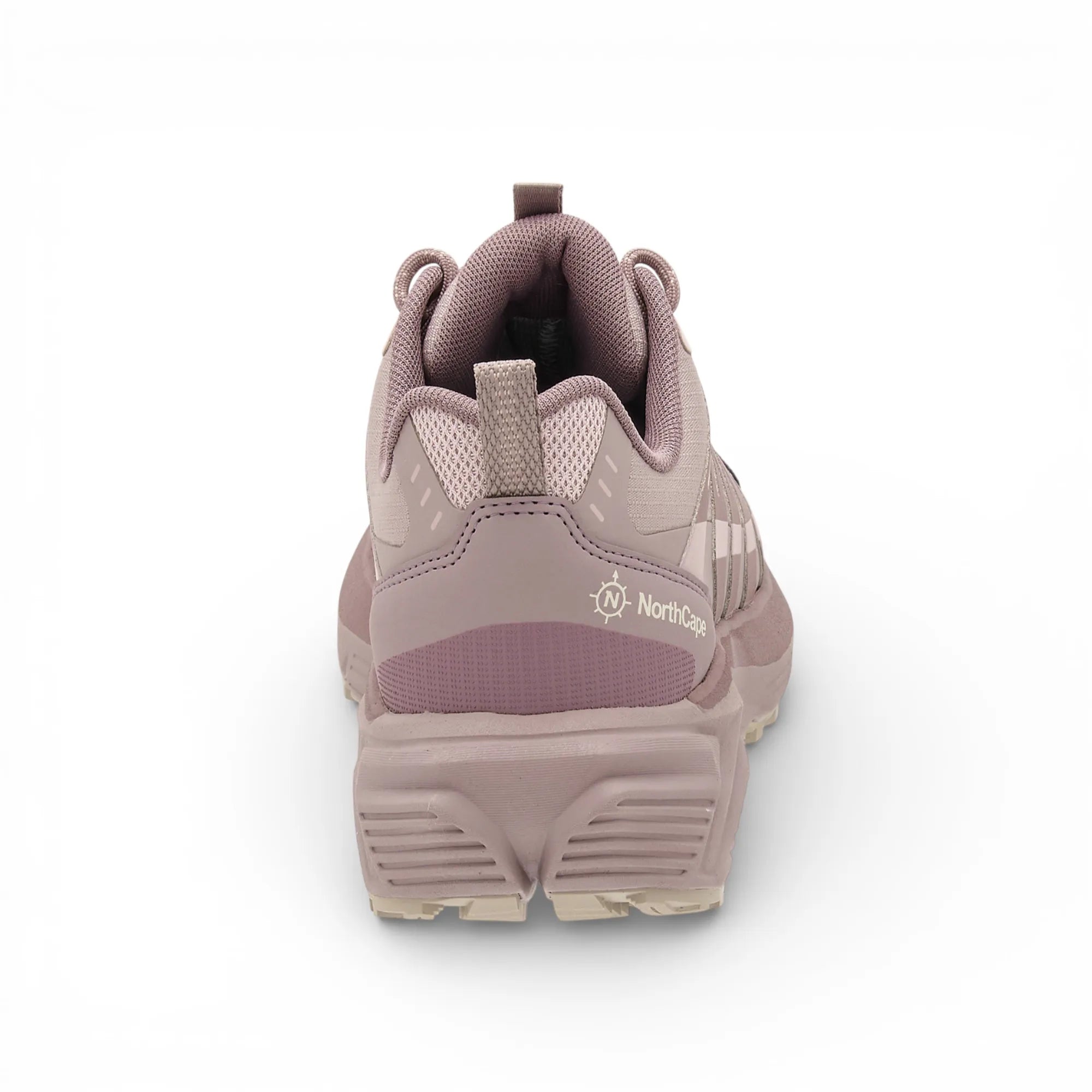 Pink hiking shoe with 'NorthCape' branding on a white background