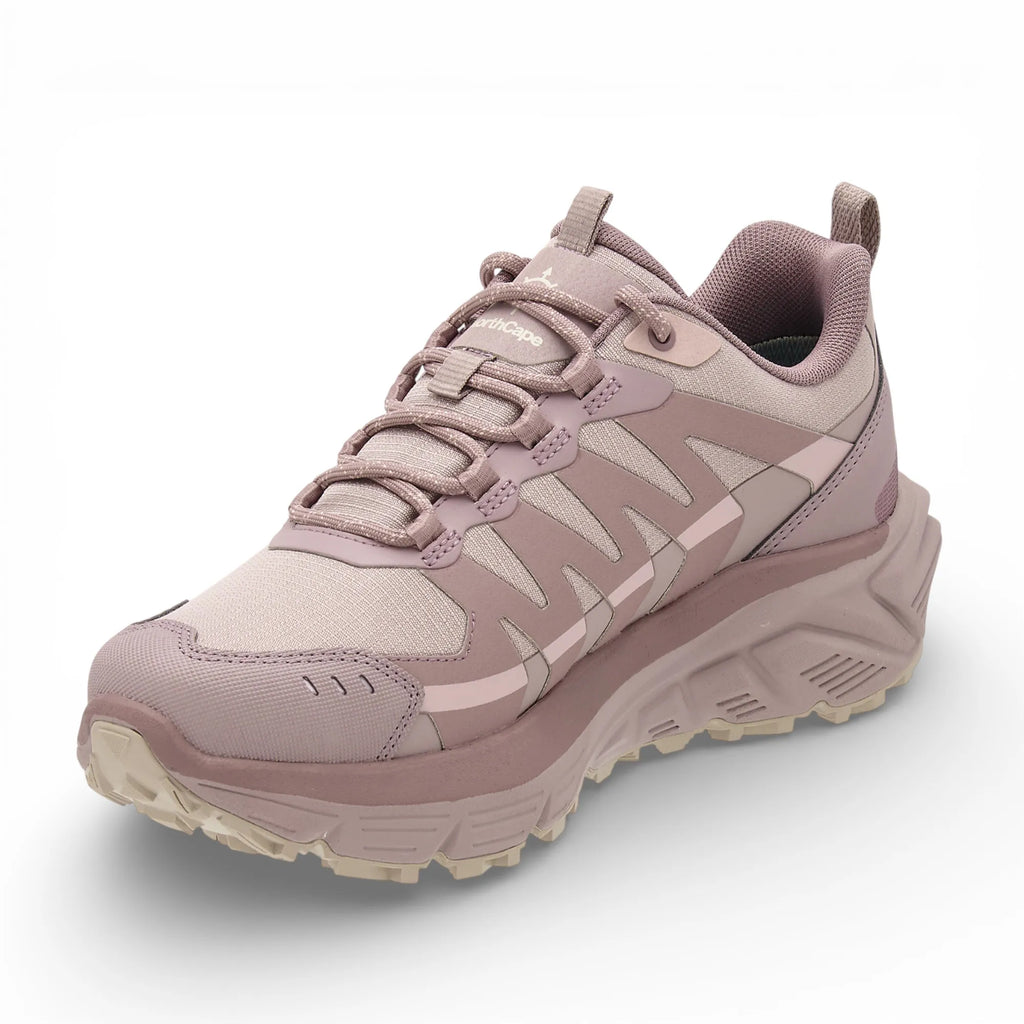 Pink hiking shoe with 'NorthCape' branding on a white background