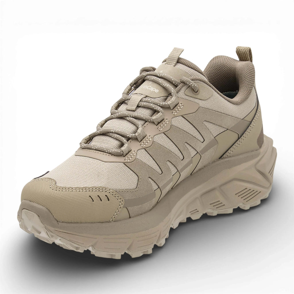 Beige sneaker on a white background