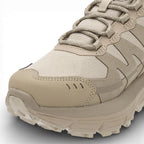 Beige tactical shoe on a white background